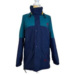 Vintage Helly Hansen Colorblock Puffer Ski Jacket Women's Size XS Navy